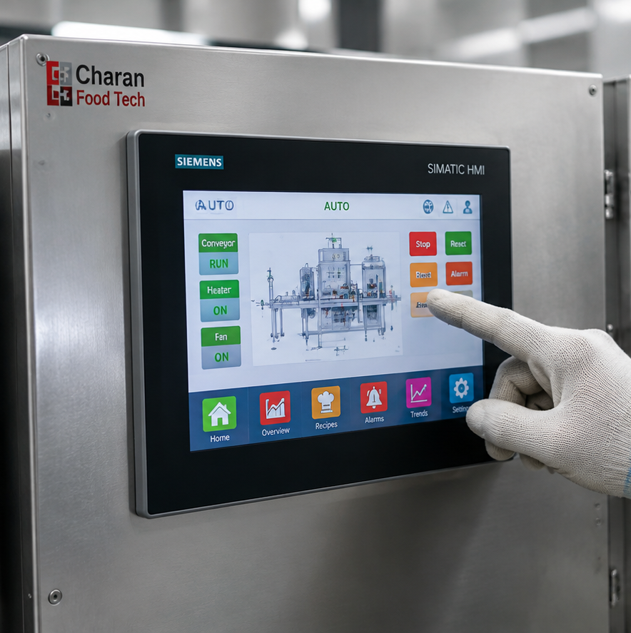 Easy to operate food processing controls